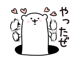 Stoat from a hole sticker #3612545