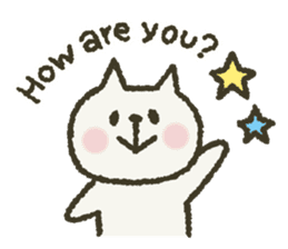 Cat note Message English sticker #3613390