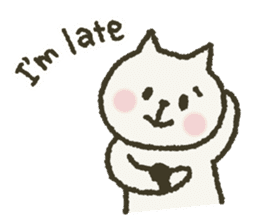 Cat note Message English sticker #3613393