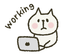 Cat note Message English sticker #3613408