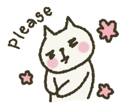 Cat note Message English sticker #3613412