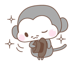 Various colors monkey sticker #3615365