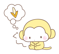 Various colors monkey sticker #3615373