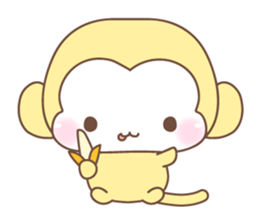 Various colors monkey sticker #3615382