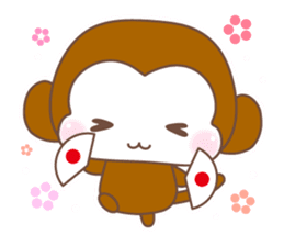 Various colors monkey sticker #3615384