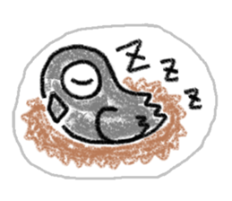 It is the crow which is not a chick. sticker #3615997