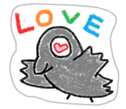 It is the crow which is not a chick. sticker #3616003