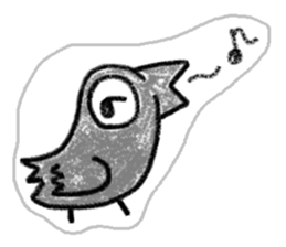 It is the crow which is not a chick. sticker #3616010