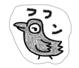 It is the crow which is not a chick. sticker #3616016
