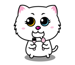 Little Tiger & White Cat sticker #3616054