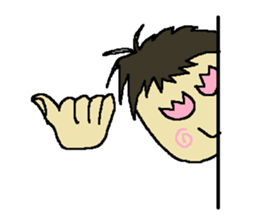 One day of the foppish man who wall sticker #3617517