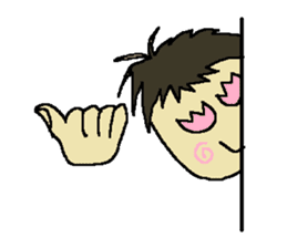 One day of the foppish man who wall sticker #3617517