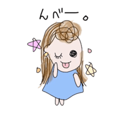 Curly Hair girl's sticker #3619068