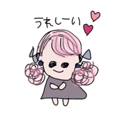 Curly Hair girl's sticker #3619082