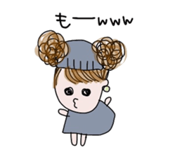 Curly Hair girl's sticker #3619084
