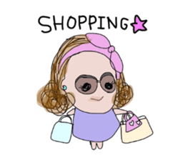 Curly Hair girl's sticker #3619089