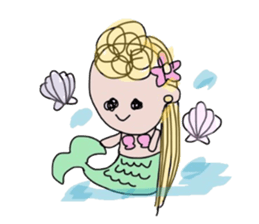 Curly Hair girl's sticker #3619090