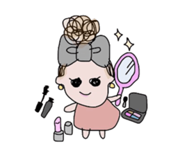 Curly Hair girl's sticker #3619102