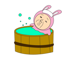 Rabbit old man sticker #3619114