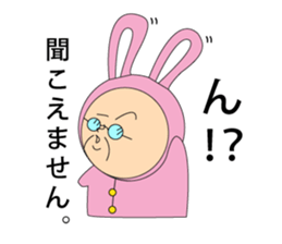Rabbit old man sticker #3619115