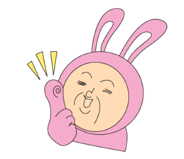 Rabbit old man sticker #3619116