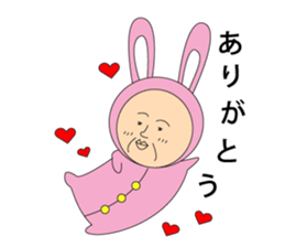 Rabbit old man sticker #3619118