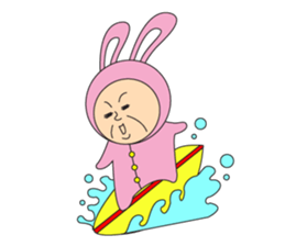 Rabbit old man sticker #3619119