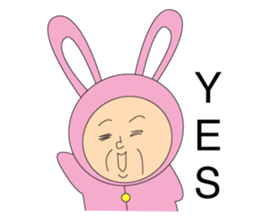 Rabbit old man sticker #3619120