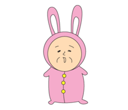 Rabbit old man sticker #3619129