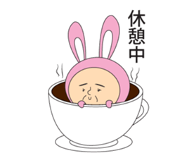 Rabbit old man sticker #3619136