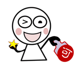 HANKO MOJI-KUN sticker #3619656
