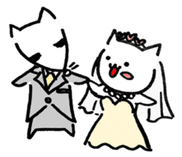 Cat sometimes Fox.(WEDDING Ver.) sticker #3620398