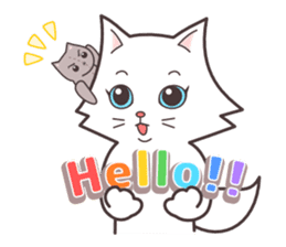 cute cat small snow(daily conversation) sticker #3621906