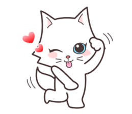 cute cat small snow(daily conversation) sticker #3621910