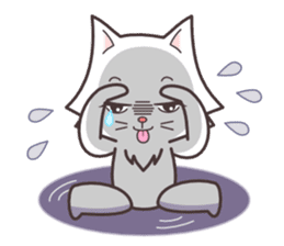 cute cat small snow(daily conversation) sticker #3621925