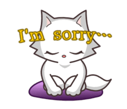 cute cat small snow(daily conversation) sticker #3621936