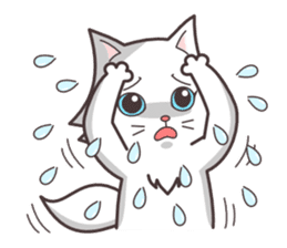 cute cat small snow(daily conversation) sticker #3621937