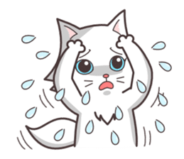 cute cat small snow(daily conversation) sticker #3621937