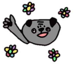 Bonds & Paris of the pug sticker #3622907