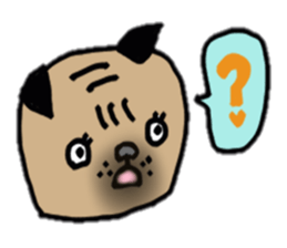 Bonds & Paris of the pug sticker #3622910