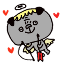 Bonds & Paris of the pug sticker #3622920