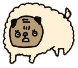 Bonds & Paris of the pug sticker #3622924