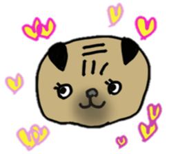 Bonds & Paris of the pug sticker #3622925