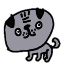 Bonds & Paris of the pug sticker #3622933