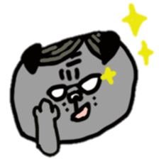 Bonds & Paris of the pug sticker #3622934