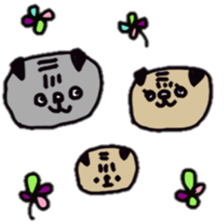 Bonds & Paris of the pug sticker #3622939