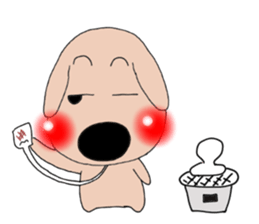 Red cheeks of dog Annual event sticker #3623186