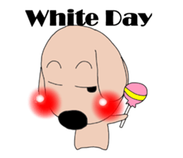 Red cheeks of dog Annual event sticker #3623194