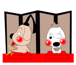 Red cheeks of dog Annual event sticker #3623195