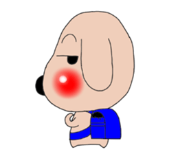 Red cheeks of dog Annual event sticker #3623197